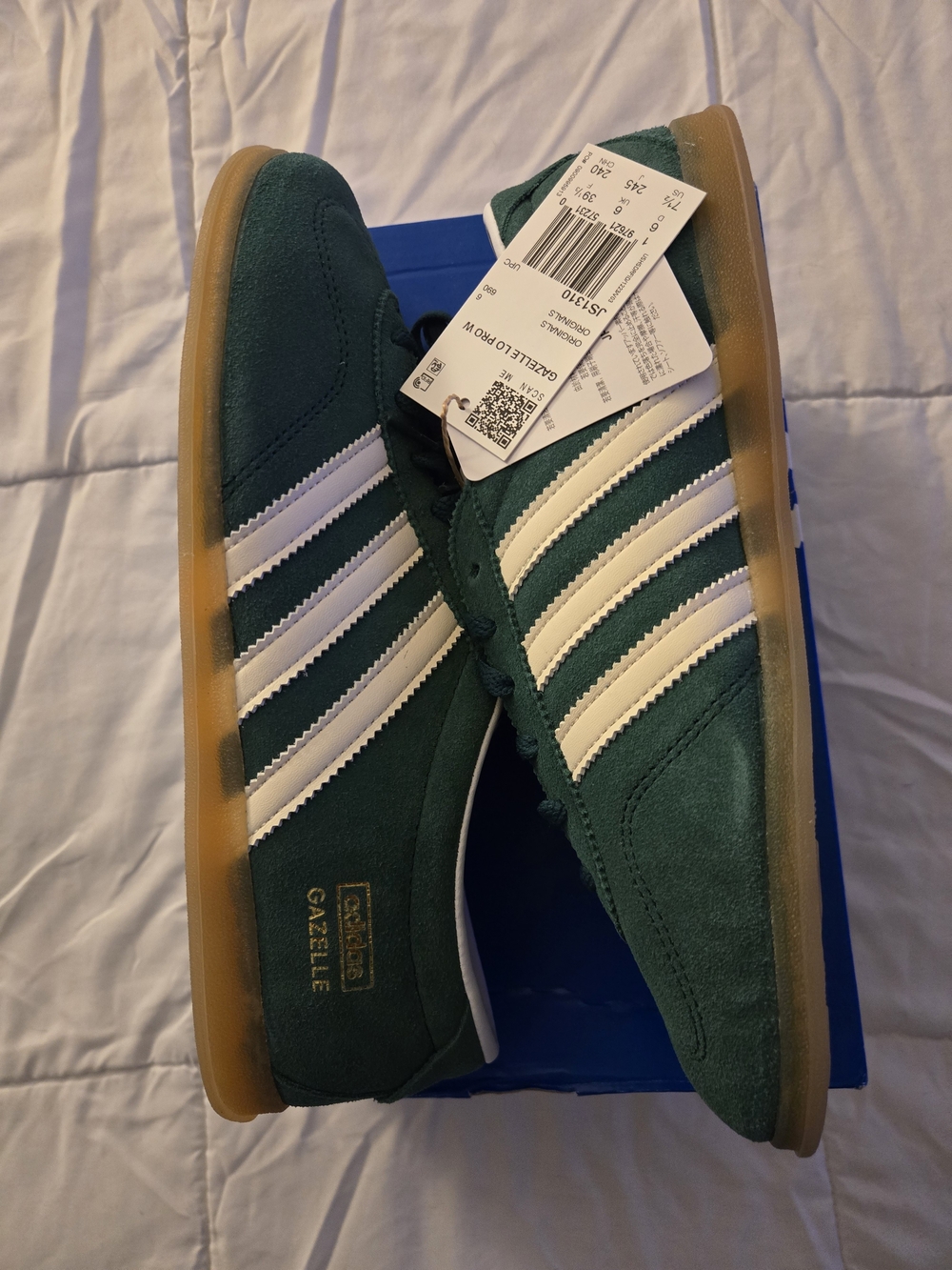 Adidas Gazelle Lo Pro W Size 7.5 Brand New Never Worn Green/gum
